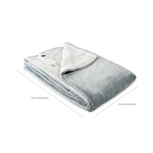 Innovagoods Elakef Manta Electrica - 160W - Cable 235cm - Temperatura Regulable - Temporizador - Apagado Automatico - Calentamiento Rapido - 120x160cm