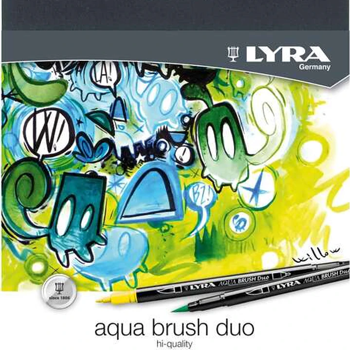 Lyra Aqua Brush Duo Pack de 36 Rotuladores de Doble Punta - Trazos 2 y 4mm - Tinta Base de Agua - Colores Surtidos 1
