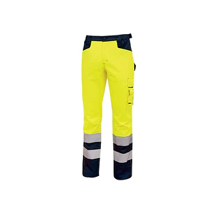 Upower Light Pantalon de Trabajo con Multiples Bolsillos - Talla S - Eslinga para Martillo, Cintura Elastica, Rodillas Preformadas, Rayas Reflectantes