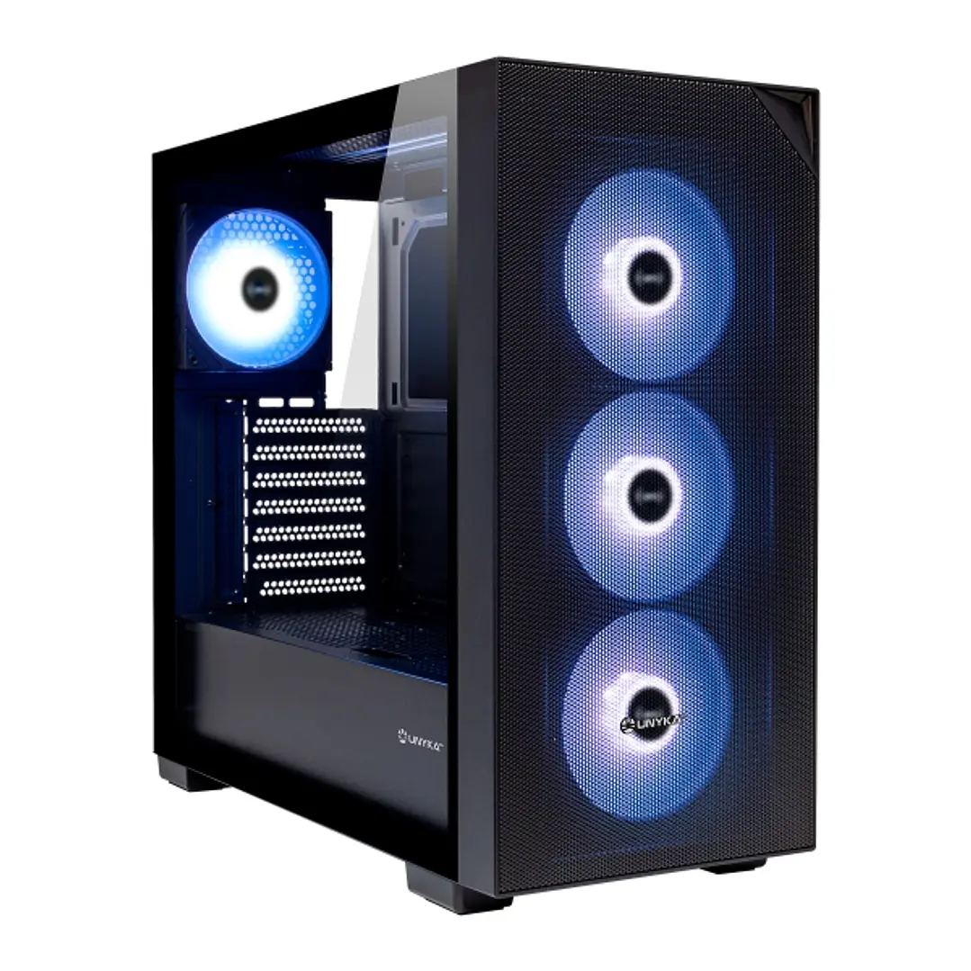 Unykach Revelat Mesh Black Caja ATX, Micro ATX, ITX - Lateral de Vidrio Templado - 3.5