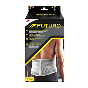 Futuro Faja Lumbar Estabilizadora - Talla S/M (73.6 - 99.1cm) - Transpirable - Color Gris