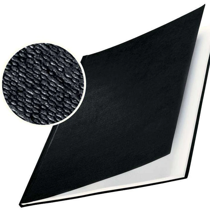 Leitz Pack de 10 Tapas Rigidas Impressbind 10,5mm - Para Formato A4 - Carton con Superficie de Lino Mate - Encuadernacion de Alta Calidad - Color Negr 1