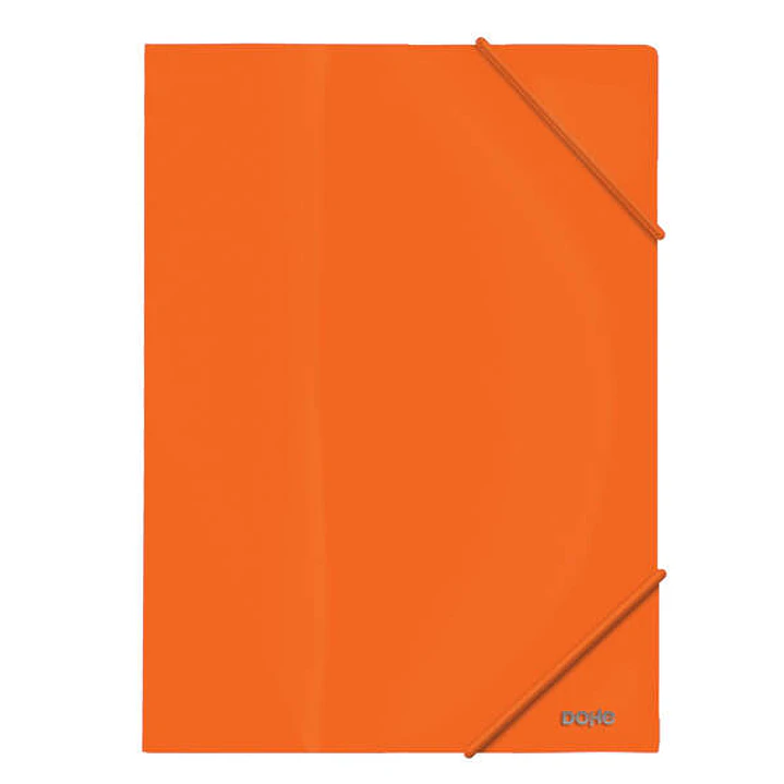 Dohe Carpeta de Gomas con Tres Solapas - 600 Micras - Fabricada en Polipropileno Opaco Cristal - Cierre con Gomas Redondas 1