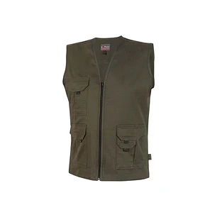 Upower Chica Chaleco Multibolsillos de Algodon Elastico - Talla 3XL - Ligero, Cierre Cremallera, Espacio Personalizacion, Bolsillos Multifuncionales c