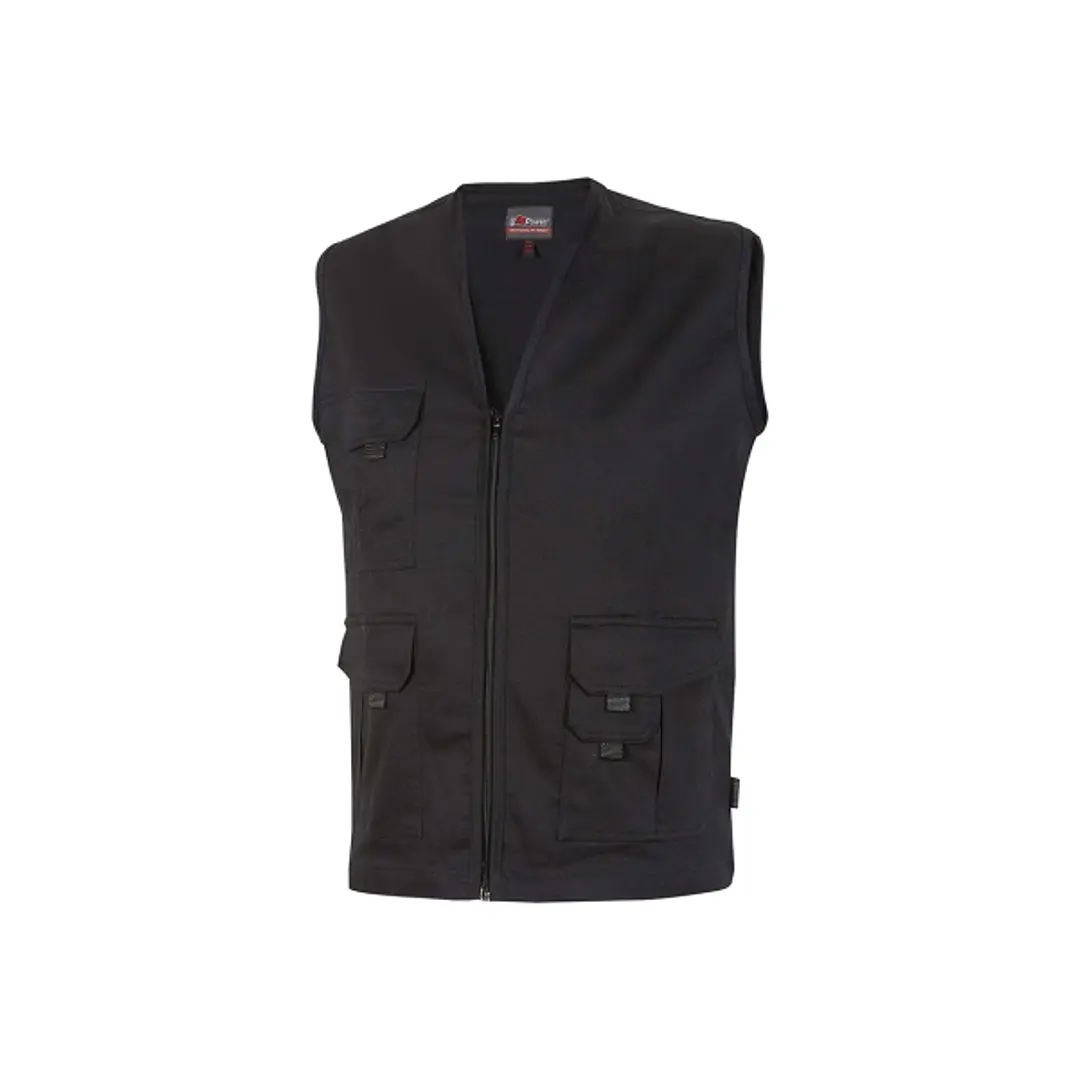 Upower Chica Chaleco Multibolsillos de Algodon Elastico - Talla 5XL - Ligero, Cierre Cremallera, Espacio Personalizacion, Bolsillos con Solapa y Velcr 1