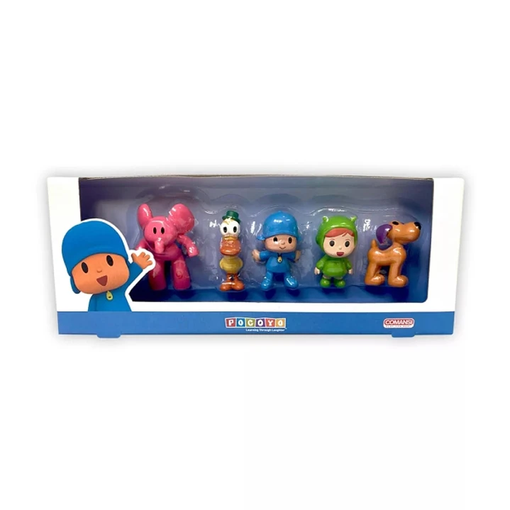 Comansi Set Pocoyo Colección Original - 5 Figuras - Personajes Televisión - Pocoyo, Nina, Elly, Pato y Lola - Juguete Educativo 1