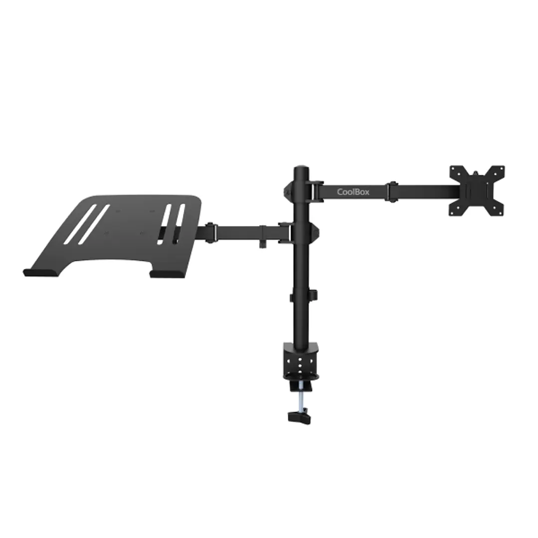 Coolbox MP01 Soporte de Mesa Giratorio e Inclinable para Portatil y Monitor/TV 8Kg de Hasta 32