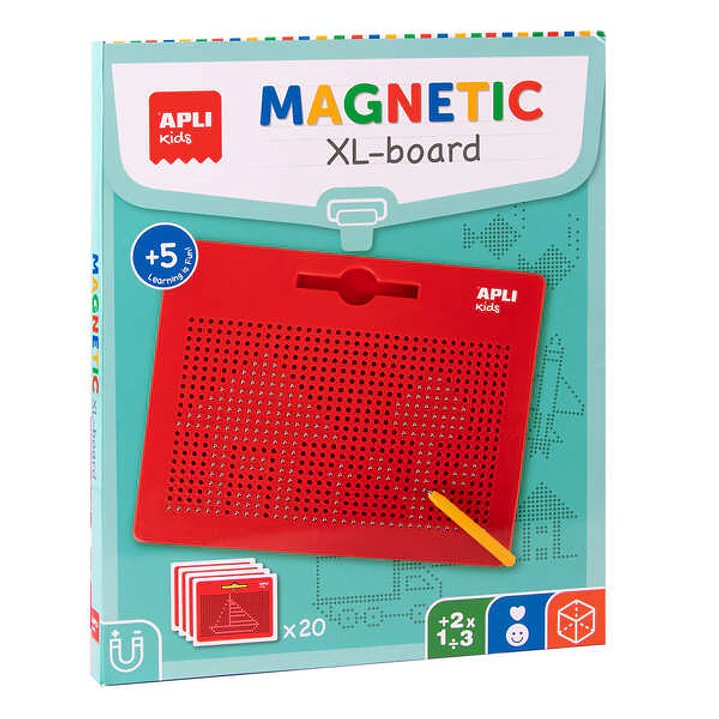 Apli Pizarra Magnetica XL - Superficie de Escritura Amplia - Iman Integrado para Sujetar Notas y Documentos - Marco de Aluminio Resistente 1