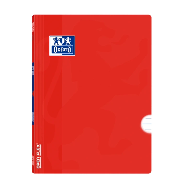 Oxford School Classic Openflex A4 Libreta Grapada - Tapa de Plastico Resistente - 1 Linea con Margen - 48 Hojas de Papel de Calidad - Color Rojo 1