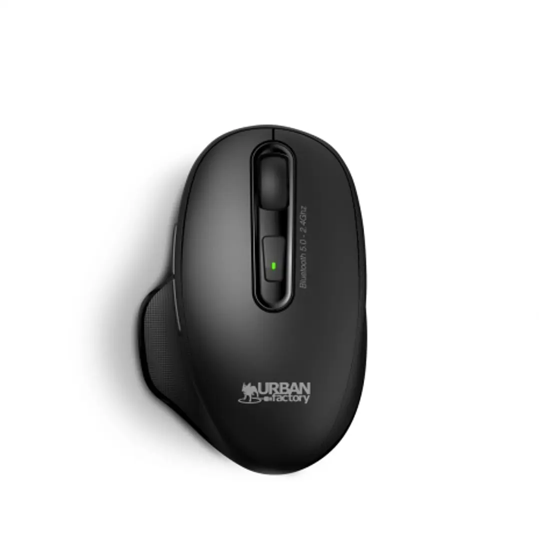 Urban Factory Onlee Raton Bluetooth 2.4Ghz - 800-1600dpi - Bateria Recargable de 300mAh - 6 Botones - Uso Diestro - Color Negro 1