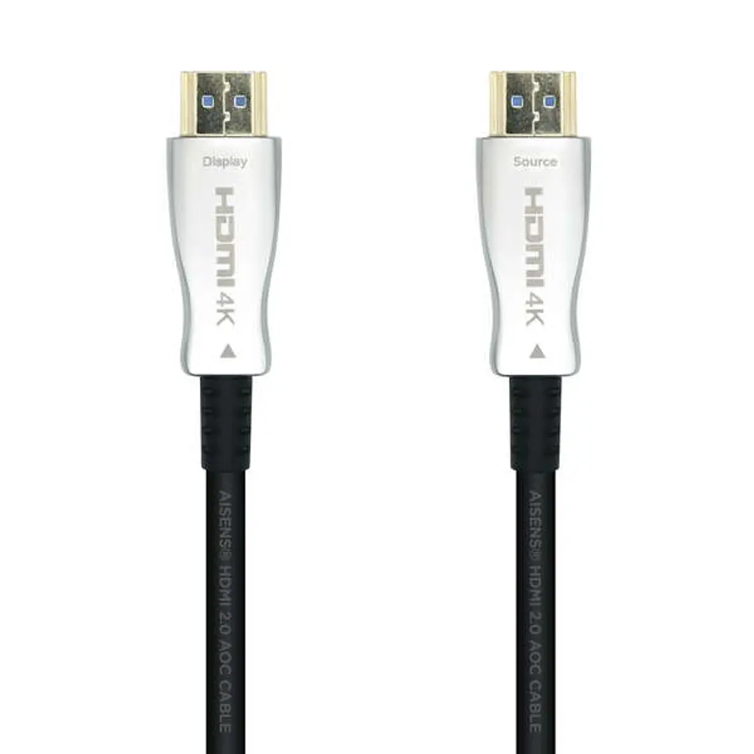 Aisens Cable HDMI V2.0 AOC (Active Optical Cable) Premium Alta Velocidad/ HEC 4K@60HZ 18GBPS - A/M-A/M - 15m - Color Negro 1