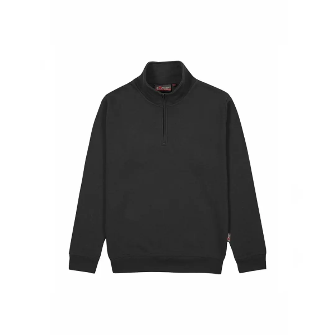 Upower Tautra Sudadera de Trabajo Confortable y Duradera - Talla S - Media Cremallera, Cuello Ajustable, Canale Elastico, Proteccion DPI1 - Color Negr 1