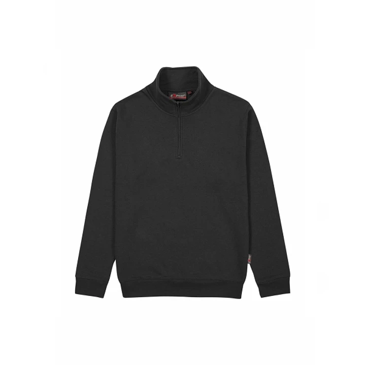 Upower Tautra Sudadera de Trabajo Confortable y Duradera - Talla L - Media Cremallera, Cuello Ajustable, Canale Elastico, Proteccion DPI1 - Color Negr 1