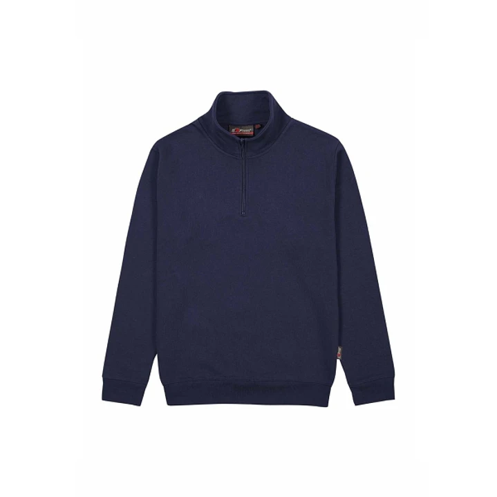 Upower Tautra Sudadera de Trabajo Confortable y Duradera - Talla XL - Polialgodon Perchado, Media Cremallera, Cuello Ajustable, Puños Canale, Protecci 1