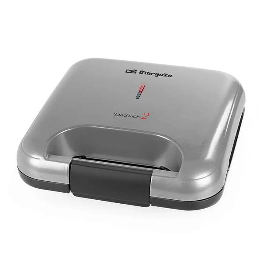 Orbegozo SW 4200 Sandwichera Tostadora Practica y Duradera - Potencia 800W - Placas Antiadherentes - Facil Limpieza - Almacenamiento Vertical - Protec 1