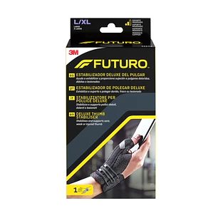 Futuro Deluxe Estabilizador del Dedo Pulgar - Talla L/XL (16.5 - 20.3cm) - Transpirable - Color Negro