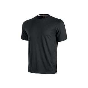 Upower Road Camiseta de Manga Corta en Polycotton Jersey - Talla XL - Slim-Fit, Cuello Acanalado Elastico, Bolsillo para Celular, Cinta Reflex, Protec