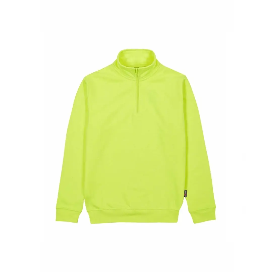 Upower Tautra Sudadera de Trabajo Confortable y Duradera - Talla XL - Polialgodon Perchado, Media Cremallera, Cuello Ajustable, Puños y Dobladillo Ela 1