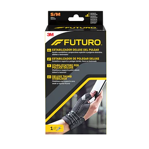 Futuro Deluxe Estabilizador del Dedo Pulgar - Talla S/M (12.7 - 16.5cm) - Transpirable - Color Negro