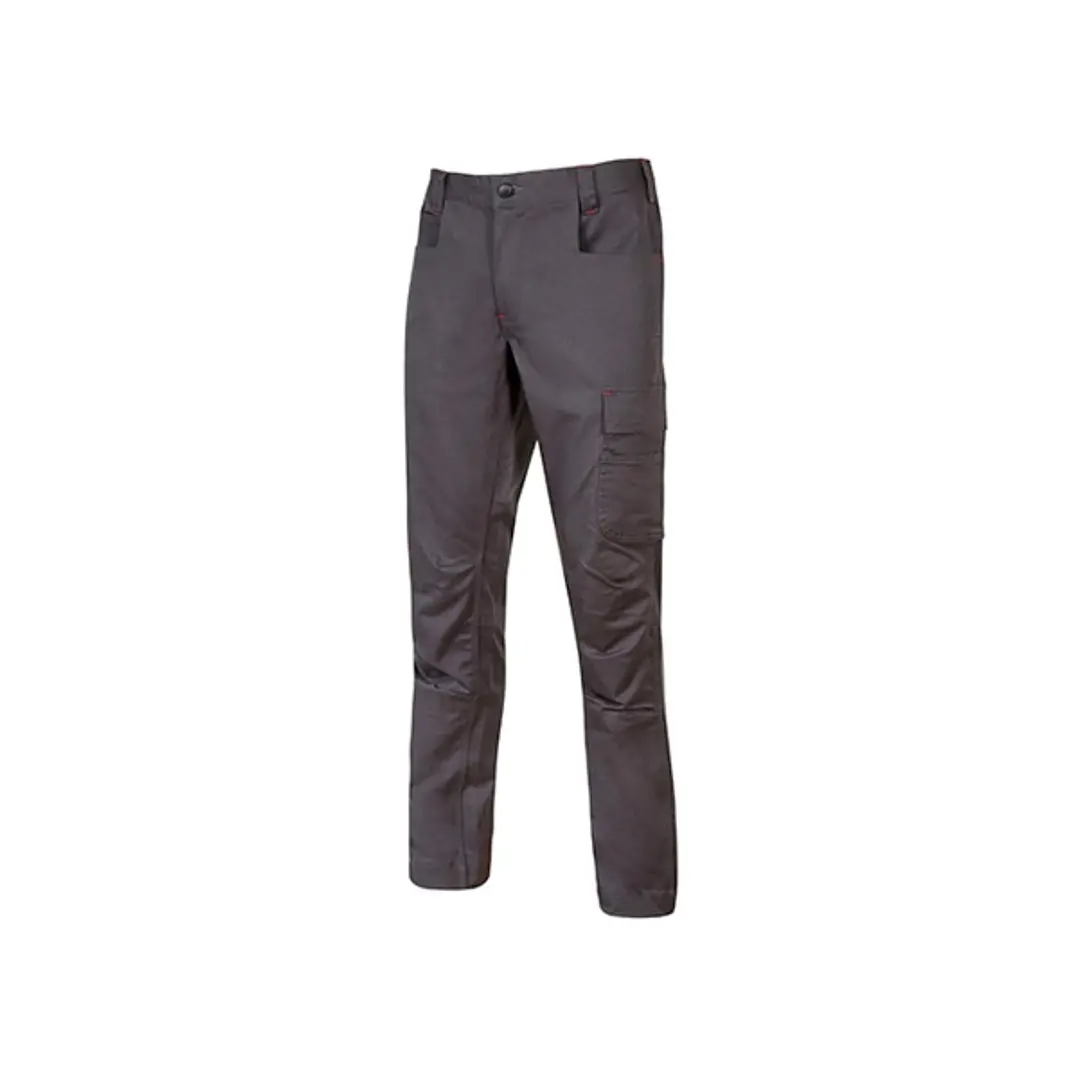 Upower Bravo Top Pantalon CVC Stretch - Talla L - Multiples Bolsillos, Martillo en Cintura, Triple Costura, Ajuste Slim-Fit, Proteccion DPI1 - Color G 1