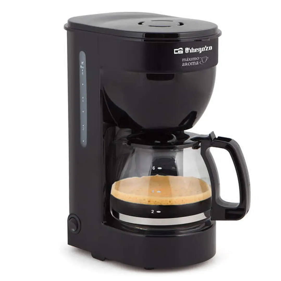 Orbegozo CG 4014 Cafetera de Goteo Negra - Disfruta de 6 Tazas de Cafe Caliente con Rapidez y Comodidad - Filtro Permanente - Jarra de Cristal - Prote 1