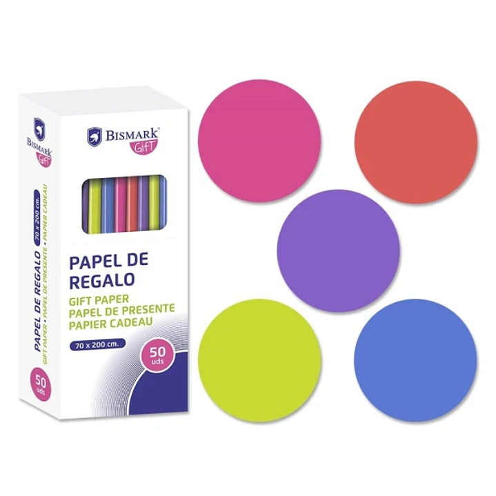 Bismark Neon Rollo de Papel Regalo - Medidas 70cmx200cm - 5 Colores Neon 1
