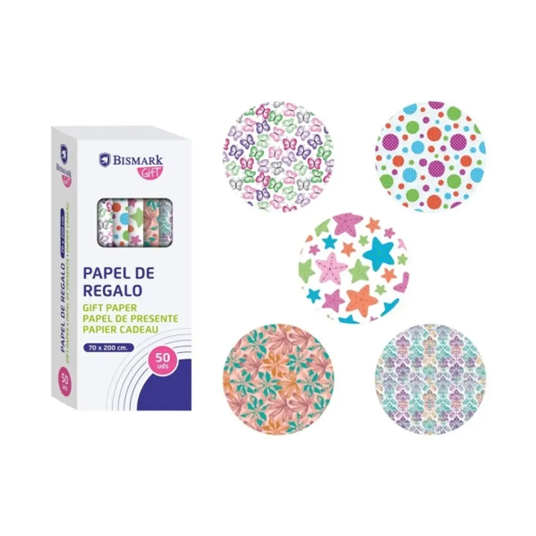 Bismark Momentos Especiales Rollo de Papel Regalo - Medidas 70cmx200cm - 5 Diseños Diferentes 1