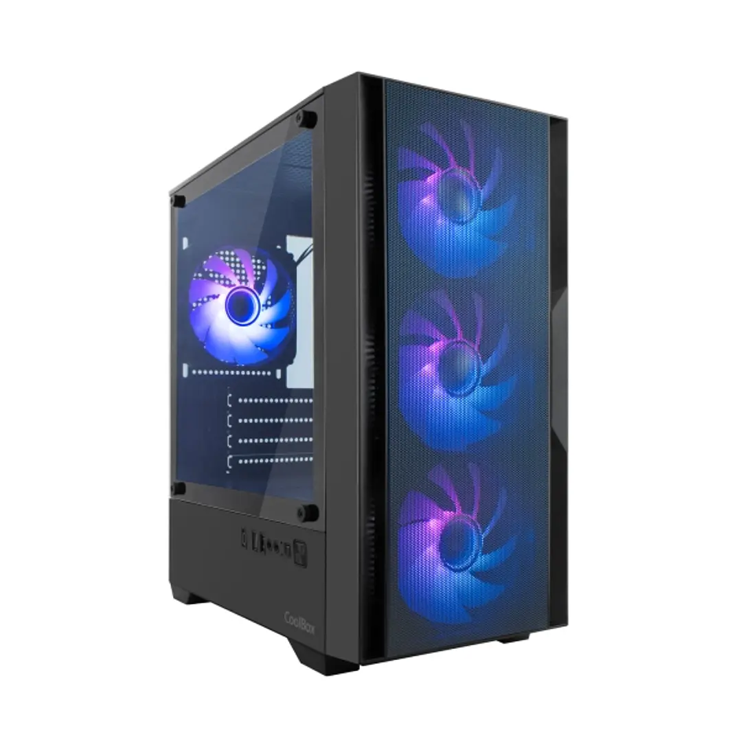 Coolbox GM220 MPFusion Caja Torre Micro ATX - Lateral Cristal Templado - Tamaño HDD 2.5