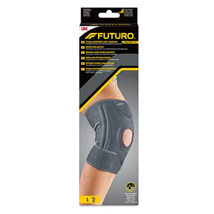 Futuro Rodillera - Ajustable (27.9 - 55.9cm) - Estabilizadora - Transpirable - Color Gris Oscuro