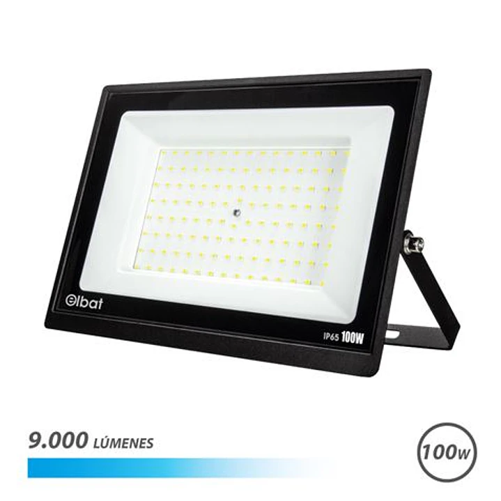 Elbat Foco LED Serie Super Slim 100W - 9000 Lumenes - 6500K Luz Fria - IP65 Para Uso en Exterior 1