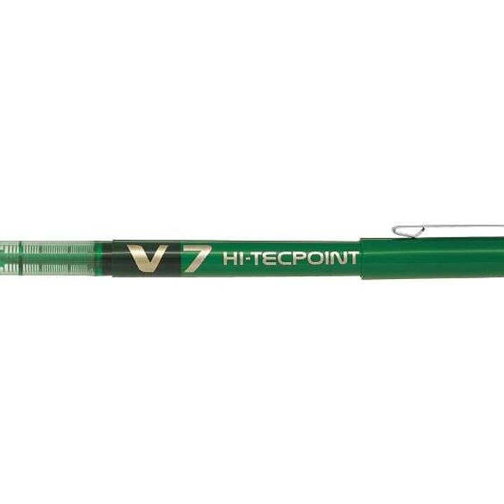Pilot Boligrafo de Tinta Liquida V7 HI-Tecpoint Rollerball - Punta Fina de Aguja 0.7mm - Trazo 0.5mm - Color Verde 1