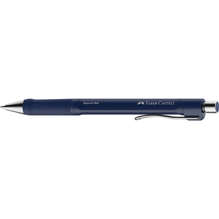Faber-Castell Beyond Ball Boligrafo Retractil - Punta 1mm - Trazo de 0.5mm - Grip de Agarre - Tinta Azul - Color del Cuerpo Azul 1