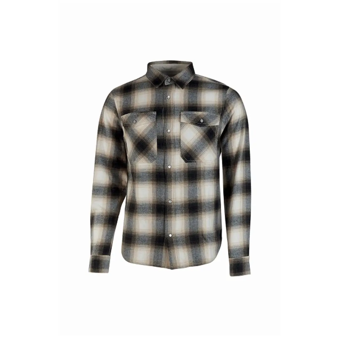 Upower Cedar Camisa de Trabajo Hombre - Talla 3XL - Alto Rendimiento Termico, Franela Suave a Cuadros, Bolsillos con Botones Perlados, Proteccion DPI1 1