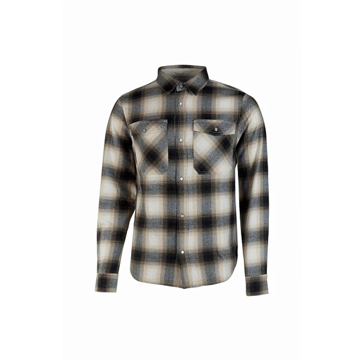 Upower Cedar Camisa de Trabajo Hombre - Talla 2XL - Alto Rendimiento Termico, Franela Suave a Cuadros, Bolsillos con Botones Perlados, Proteccion DPI1 1