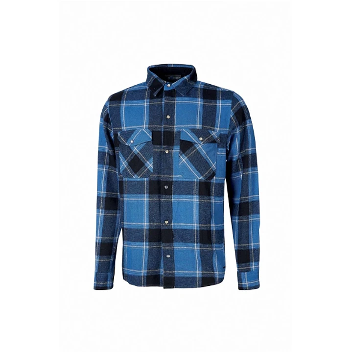 Upower Cedar Camisa de Trabajo Termica - Talla S - Franela a Cuadros, Bolsillos con Botones Perlados, Revestimiento Interno, Proteccion DPI1, Corte Re 1
