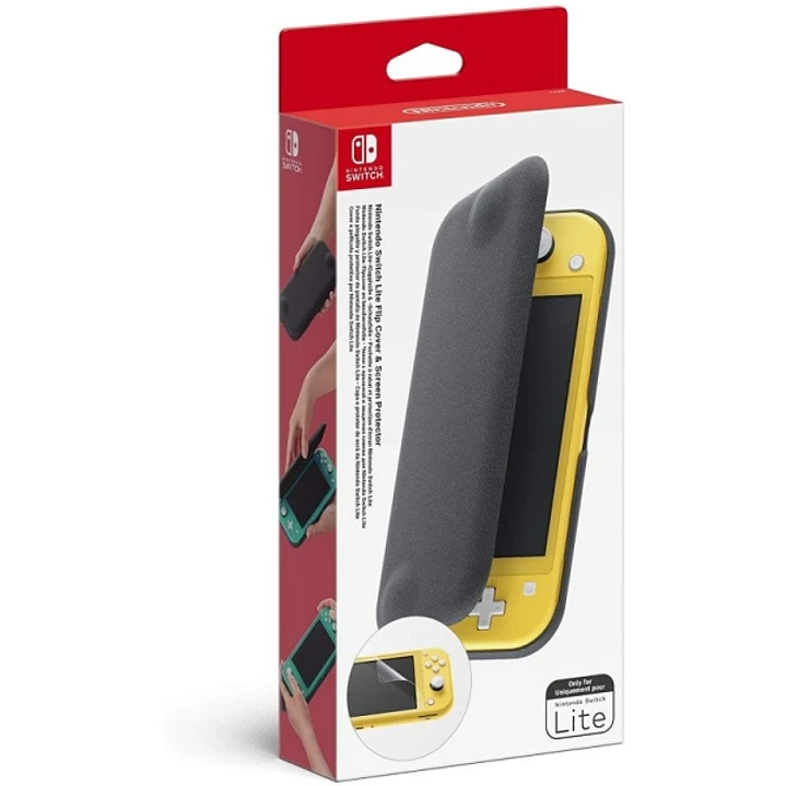 Nintendo Pack de Funda y Protector de Pantalla para Consola Nintendo Switch Lite - Plegable de Tipo Libro y Magnetica - Proteccion Efectiva contra Ray 1