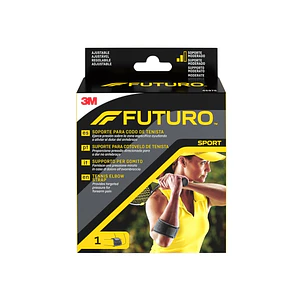 Futuro Sport Soporte Codo de Tenista - Ajustable (17.8 - 35.6cm) - Transpirable - Aisla la Humedad - Color Negro