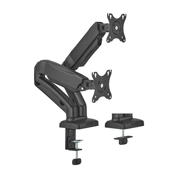 Aisens Soporte de Mesa PRO Contrapeso Giratorio e Inclinable para Monitor/TV 9kg (3 Pivotes - 2 Brazos) de 17-32 - Color Negro 1
