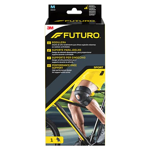 Futuro Rodillera - M (38.1 - 43.2cm) - Uso de Alto Rendimiento - Forma Anatomica - Transpirable - Color Gris Oscuro