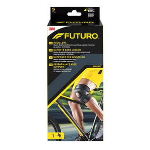 Futuro Rodillera - S (33 - 38.1cm) - Uso de Alto Rendimiento - Forma Anatomica - Transpirable - Color Gris Oscuro