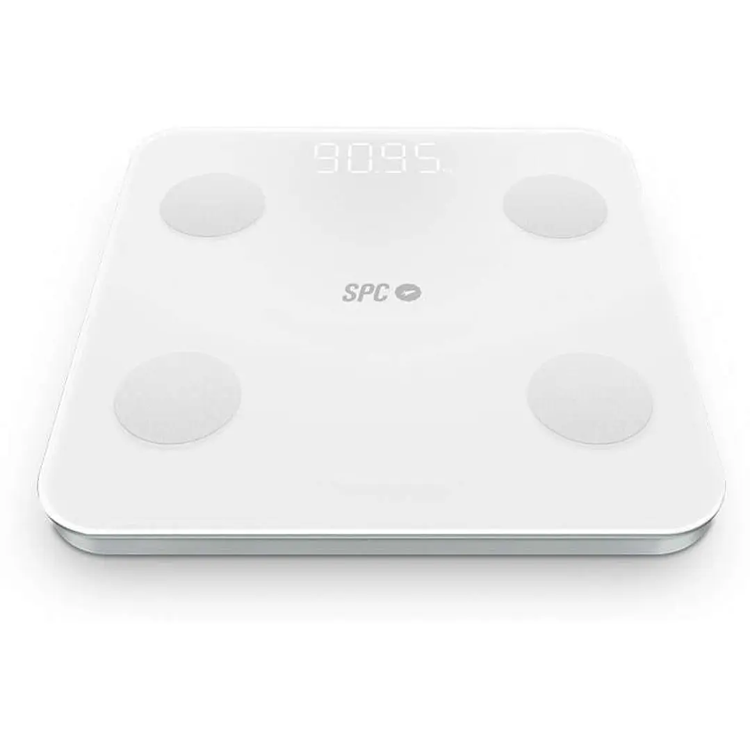 SPC Atenea Fit 3 Bascula de Baño Inteligente - Registra e Identifica hasta 10 Usuarios - Diseño de Cristal - Pantalla LED - Activacion Tactil - Capaci 1