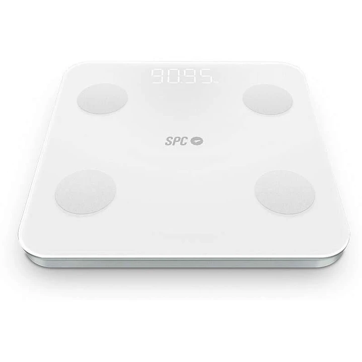 SPC Atenea Fit 3 Bascula de Baño Inteligente - Registra e Identifica hasta 10 Usuarios - Diseño de Cristal - Pantalla LED - Activacion Tactil - Capaci 1