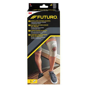 Futuro Rodillera - Talla L (43.2 - 49.5cm) - Estabilizadora - Transpirable - Elastico - Color Gris