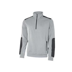 Upower Cushy Sudadera Cepillada con Media Cremallera - Talla L - Cuello Alto, Bolsillos Laterales con Cremallera, Refuerzos Antidesgaste, Insertos Ref