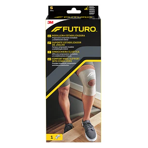 Futuro Rodillera - Talla S (30.5 - 36.8cm) - Estabilizadora - Transpirable - Elastico - Color Gris