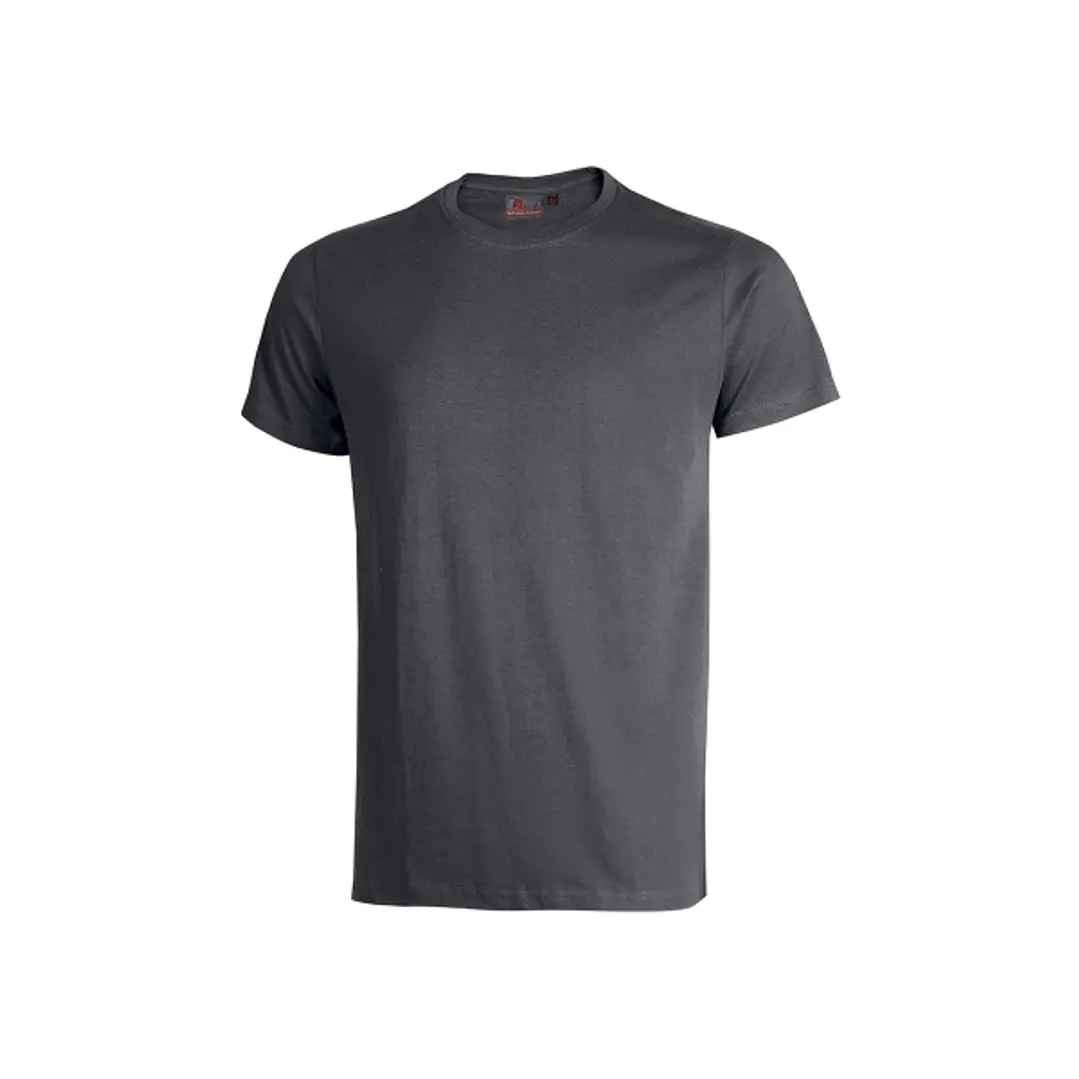 Upower Figi Camiseta de Trabajo de Algodon Cardado - Talla 4XL - Cuello Elastico Acanalado, Cinta Para-Sudor, Proteccion DPI1 - Color Gris Meteorito 1