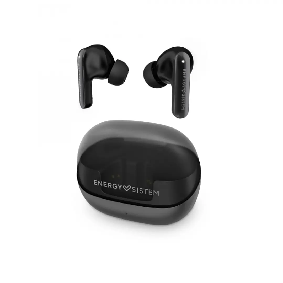 Energy Sistem Auriculares ANC -30dB - Quad Mic - Bluetooth 5.4 - 25h Autonomia - IPX4 - Plastico Reciclado - Color Negro 1