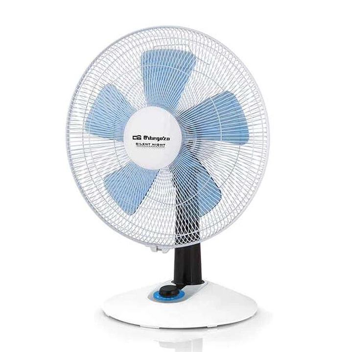 Orbegozo TF 0148 Ventilador de Sobremesa con 4 Velocidades - Modo Silent y Turbo - Diseño Compacto y Mando Luminoso LED - Ideal para Dormitorio o Salo 1