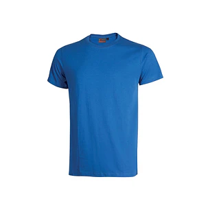 Upower Figi Camiseta de Trabajo de Algodon Cardado - Talla L - Cuello Elastico Acanalado, Cinta Para-Sudor, Proteccion DPI1 - Color Azul Regio