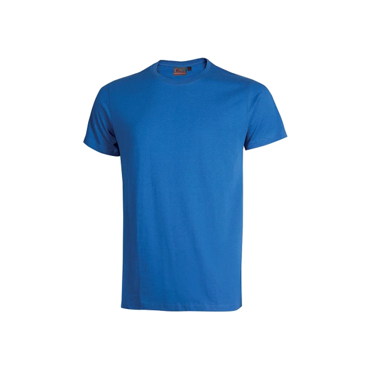 Upower Figi Camiseta de Trabajo de Algodon Cardado - Talla L - Cuello Elastico Acanalado, Cinta Para-Sudor, Proteccion DPI1 - Color Azul Regio 1